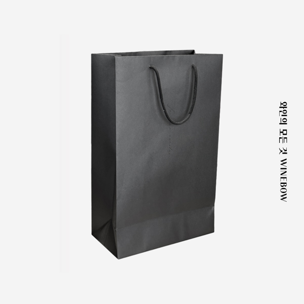 블랙 2본입 쇼핑백